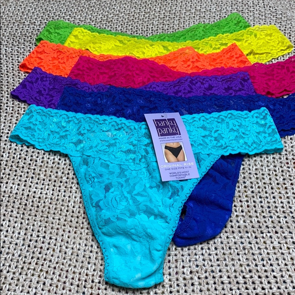 Hanky Panky  Rainbow Original Rise Thong Set